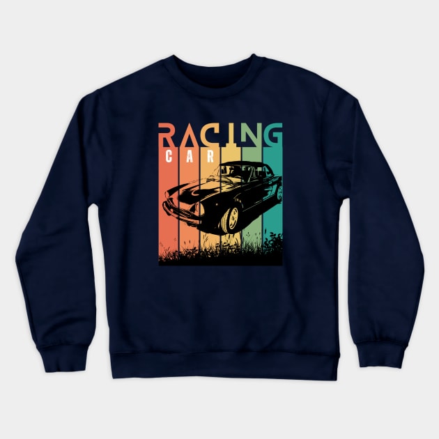 Vintage Racing Car Crewneck Sweatshirt by ColorShades